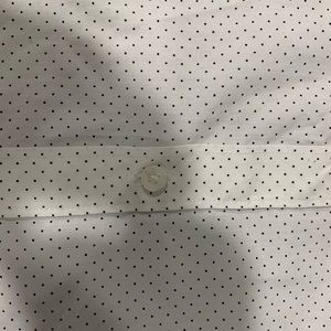 White black dot button up size XL (slim fit)